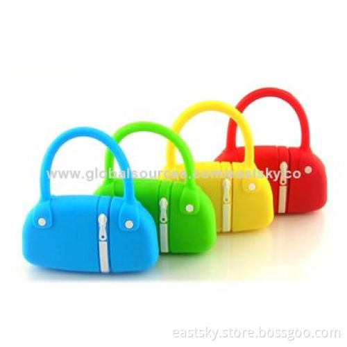 Custom Bag-shaped Thumb Flash Drive, Made of Soft PVC Material, OEM Orders are Welcome